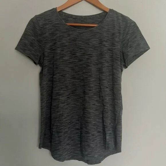 Lululemon Love Crew III Space Dye Black Dark Shadow Size 6 - Picture 1 of 3